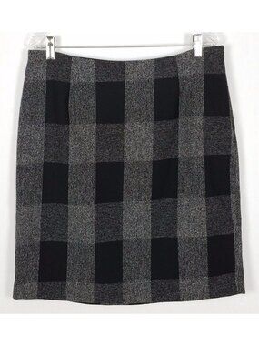 RICHARD MALCOLM knee length black and gray checked skirt size 12